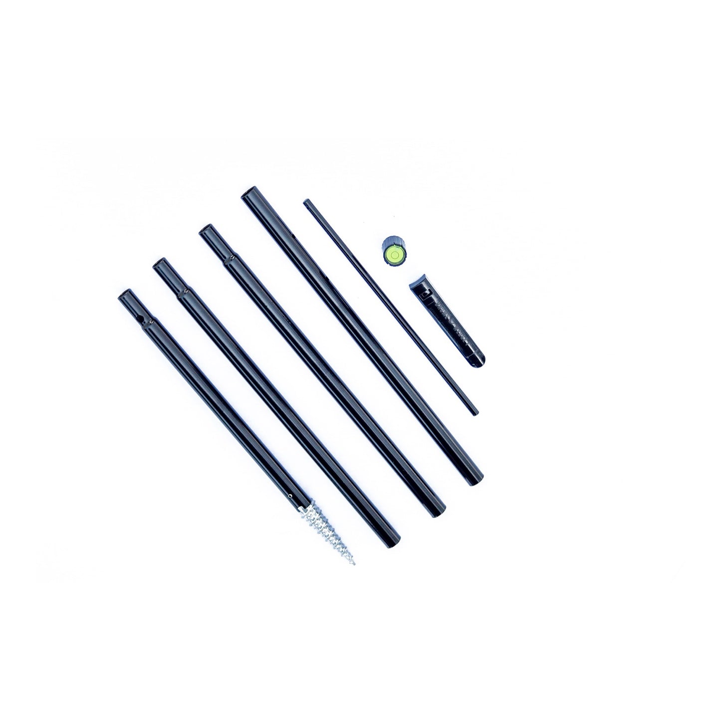 brome birds up single pole kit shown disassembled into four pieces
