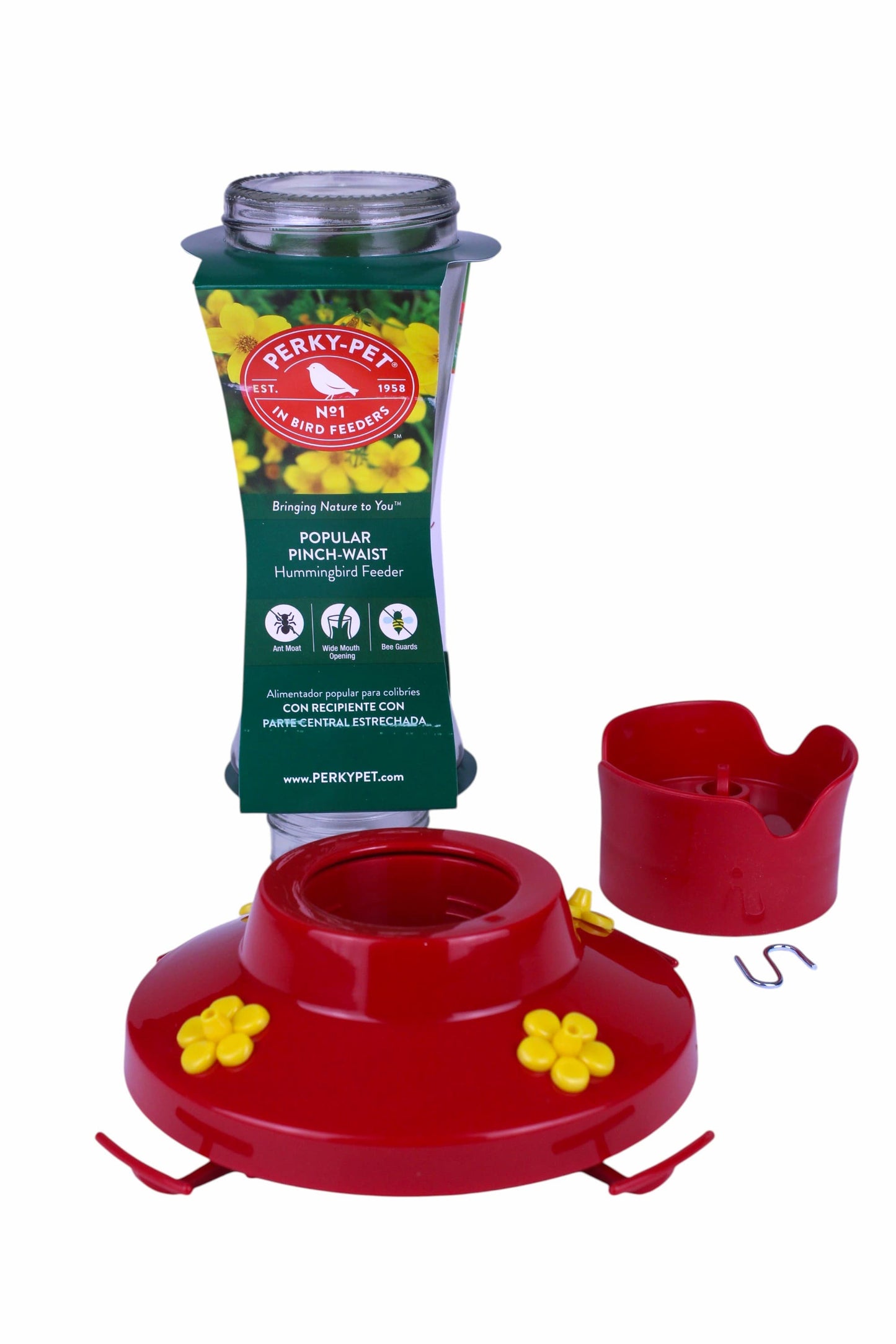 Perky-Pet 16oz Pinch-Waist Glass Hummingbird Feeder
